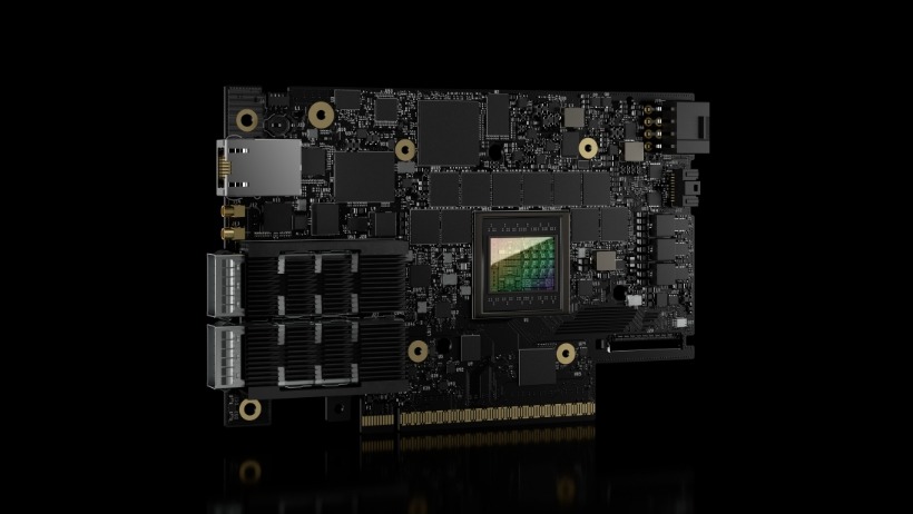 Official NVIDIA BlueField-3 DPU image showing the physical DPU card form factor.